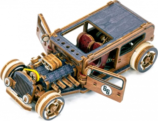 Holzpuzzle 3D Automodell Hot Rod Limitierte Edition