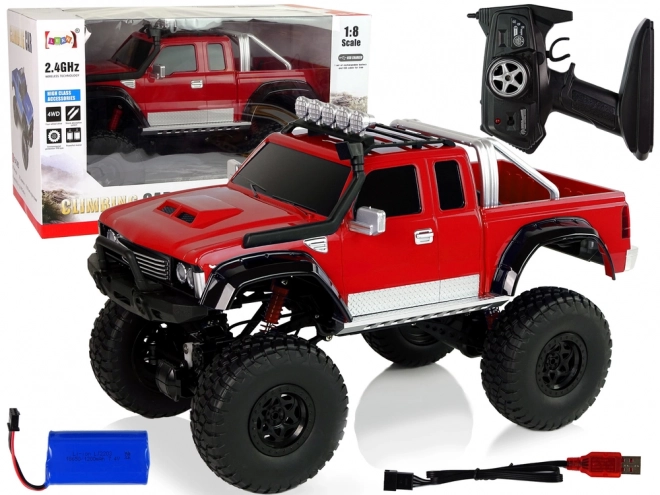 Offroad-RC-Kletterauto 1:8 rot 4x4