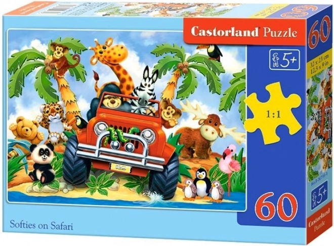 Puzzle 60 Teile Softies auf Safari