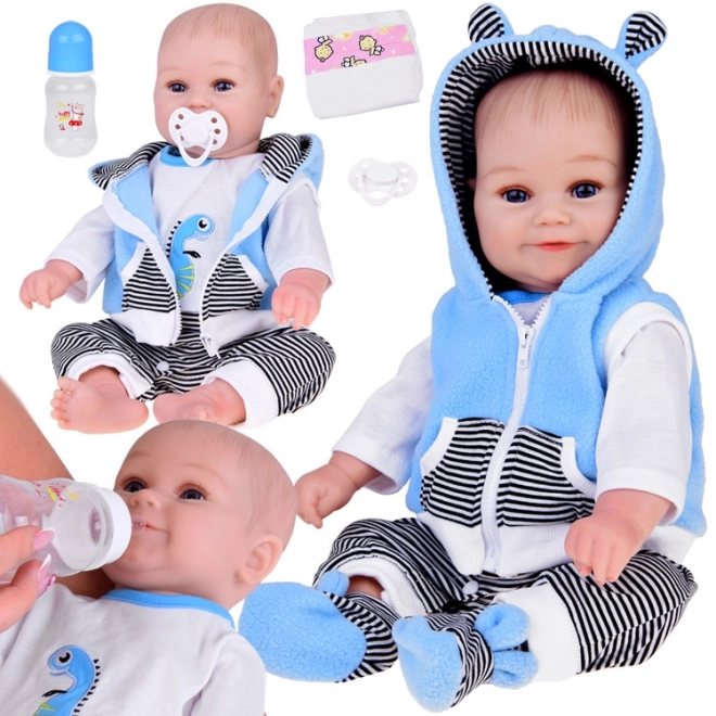 Interaktive Babypuppe Junge 50cm Lächelnd und Gurrend