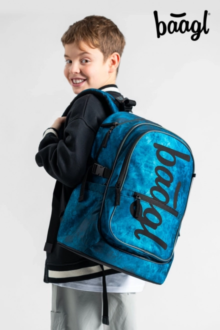 Baagl 3er Set: Rucksack, Federmäppchen und Beutel Ocean