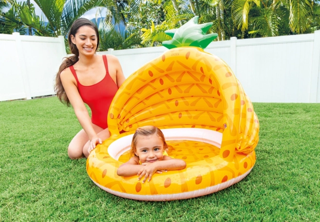 Aufblasbarer Kinderpool mit Sonnendach Ananas