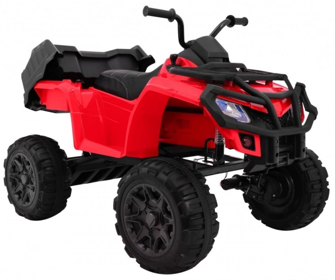 XL-ATV 4x4 Quad 2,4GHz auf Batterie für Kinder Rot + Fernbedienung + 4x4 Antrieb + Gepäckträger + kostenloser Start + EVA + LED Audio