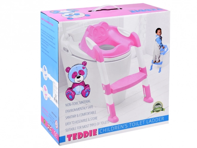 Toilette Stufenaufsatz in Rosa