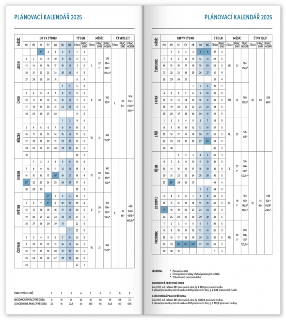 Notique Taschenkalendar Schwarz 2025