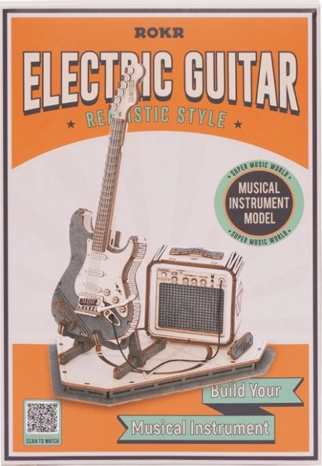 RoboTime 3D Holzpuzzle Elektrische Gitarre