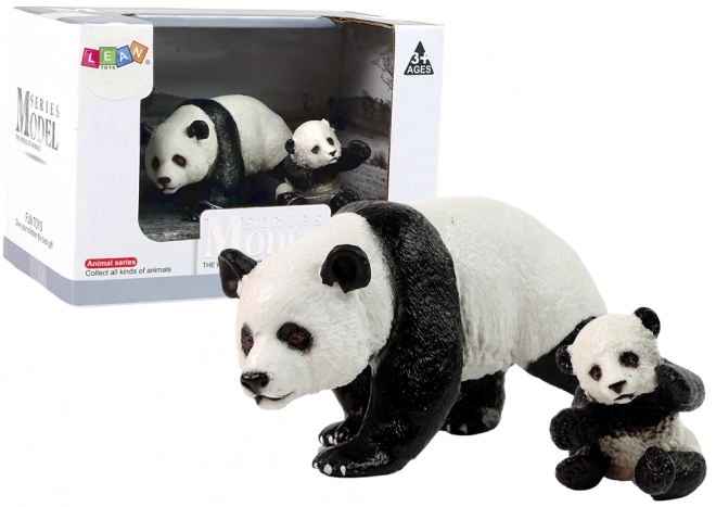 Panda-Figuren Set mit Jungtier Tiere der Welt