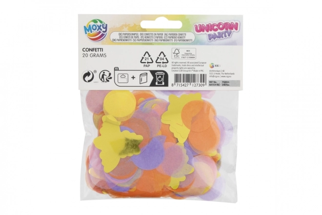 Papierkonfetti Einhorn