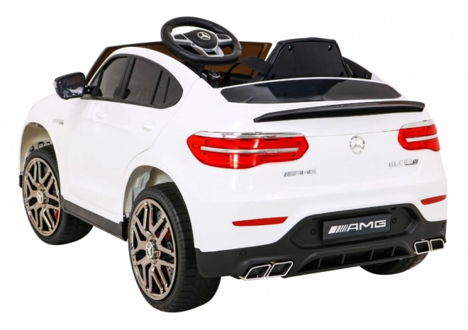 Mercedes Benz GLC63S für Kinder weiß + Fernsteuerung + 4x4 Antrieb + MP3 LED + EVA + sanfter Start