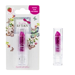 Lukky Glitzer Lippenstift mit Erdbeergeschmack