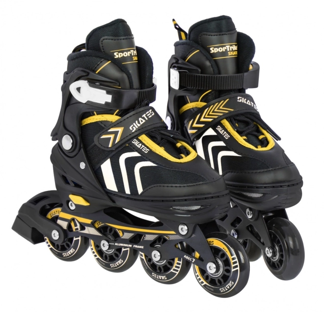 4-in-1 Rollschuhe, Schlittschuhe, Skates Set für Kinder Größe 29-33 Pink – Gelb
