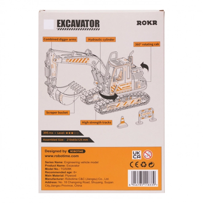 RoboTime 3D Holzpuzzle Bagger