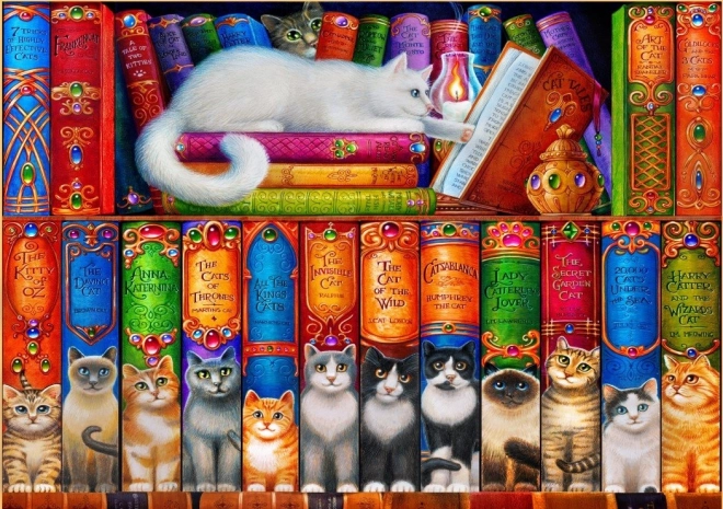 Puzzle Katzenbibliothek von BLUEBIRD - 1000 Teile