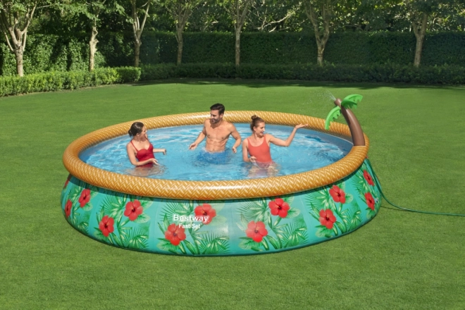 Aufblasbarer Pool mit tropischem Sprinkler Bestway 457 x 84 cm