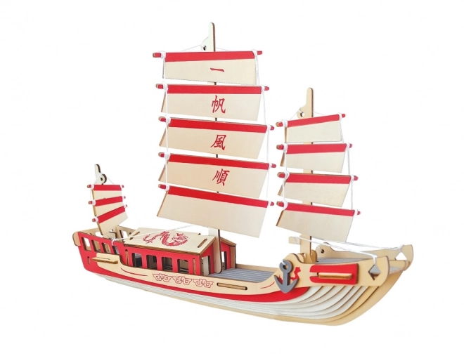 Holz-3D-Puzzle Japanisches Segelboot