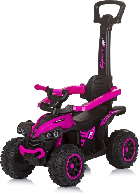 Chipolino Rutschauto mit Verdeck und Schubstange ATV Pink