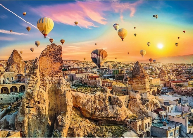 Puzzle Romantischer Sonnenuntergang: Kappadokien, Türkei