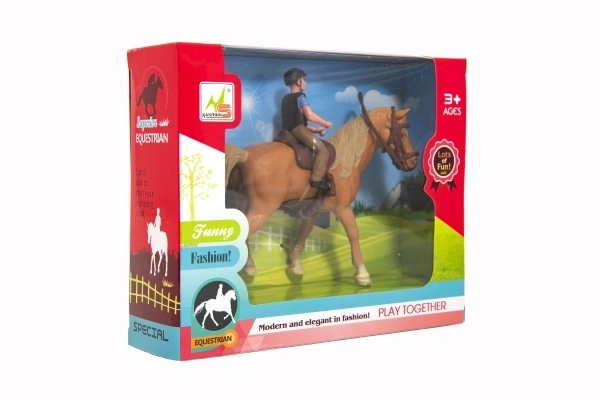 Jockey mit Pferd Spielfigur Set