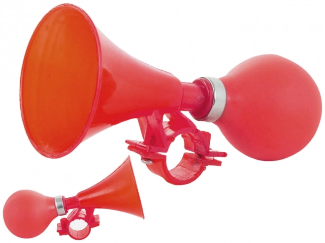 Rotes Fahrradrohr mit Glühbirne