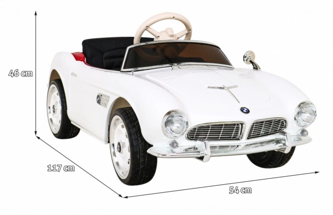 BMW 507 Retro Weißes Fahrzeug