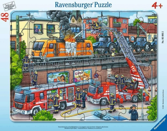 Puzzle Feuerwehr im Einsatz 48 Teile