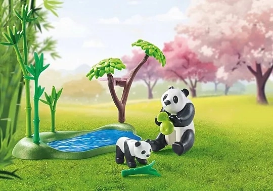 Asiatischer Garten mit Panda