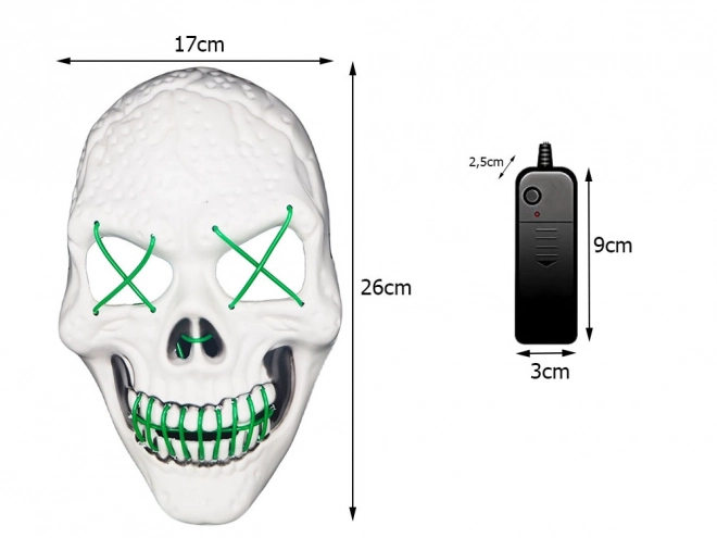 Leuchtende Skull Maske für Halloween-Partys