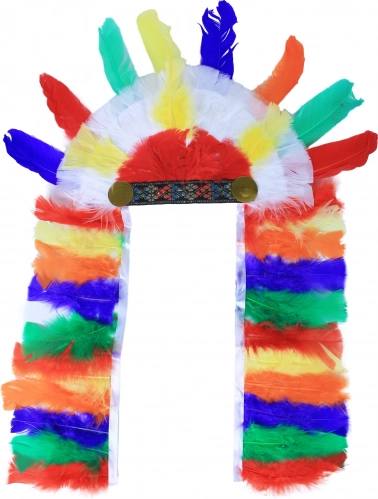 Auffällige bunte Federn