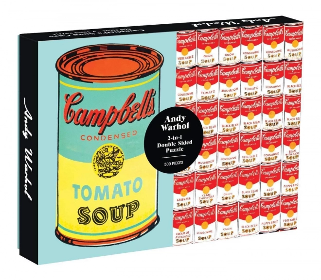 Galison Andy Warhol zweifarbiges Puzzle Campbells Dosensuppen 500 Teile