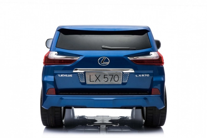 Lexus LX570 Bemaltes Auto für 2 Kinder Blau + Fernbedienung + EVA-Räder + Radio mit LED MP3
