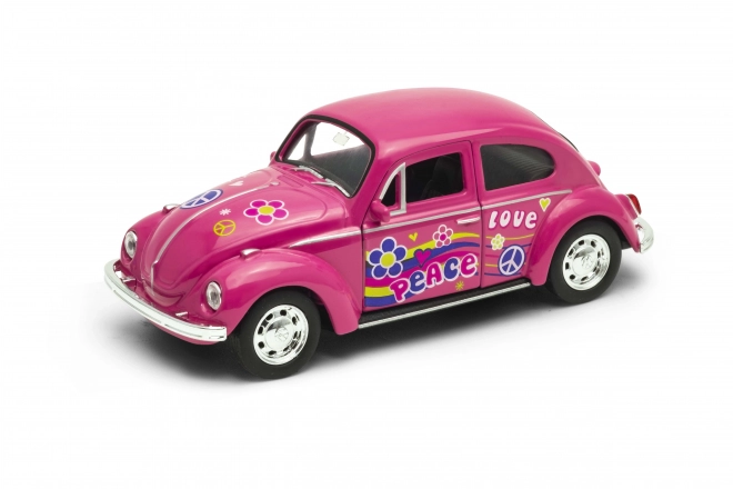 Welly Volkswagen Käfer Modell 1:34 Regenbogen Rosa