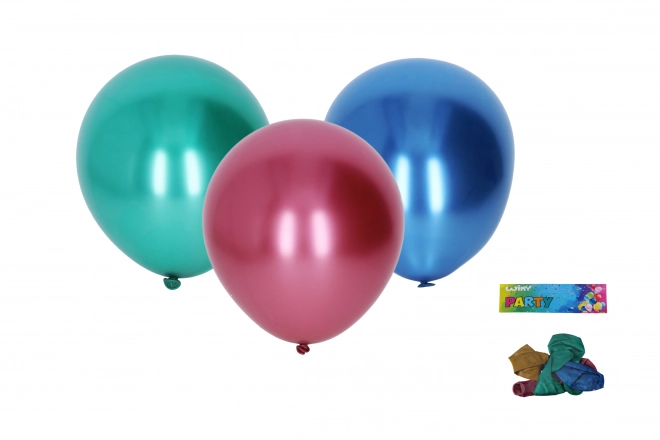 Set mit 5 Chrom-Luftballons 25cm