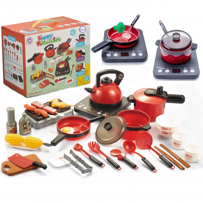 Großer Kinderküchen-Spielset mit Zubehör