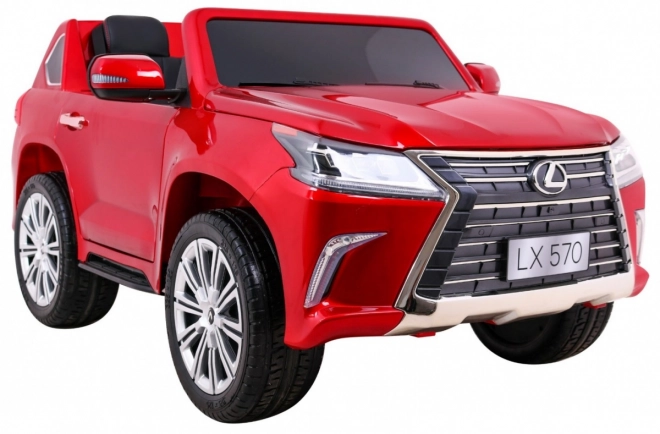 Lexus LX570 Lackiertes Auto für 2 Kinder Rot + Fernbedienung + EVA Räder + MP3 LED Radio