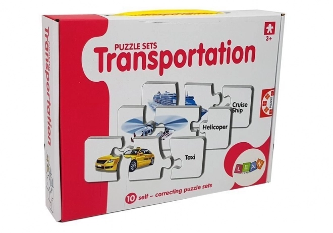 Edukatives Puzzle Transport Verbindungen