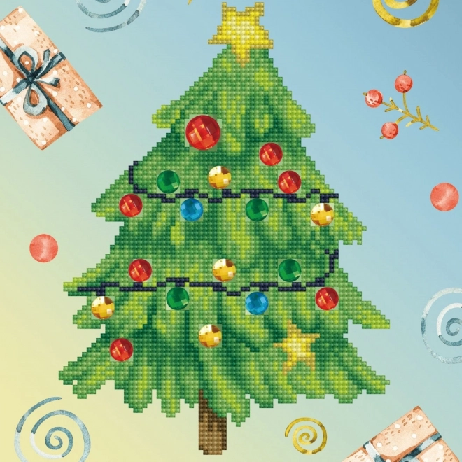 Fröhlicher Weihnachtsbaum Diamantmalset