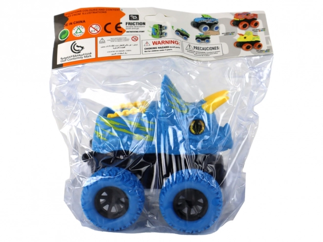 Spielzeugauto Triceratops mit Gummirädern Blau