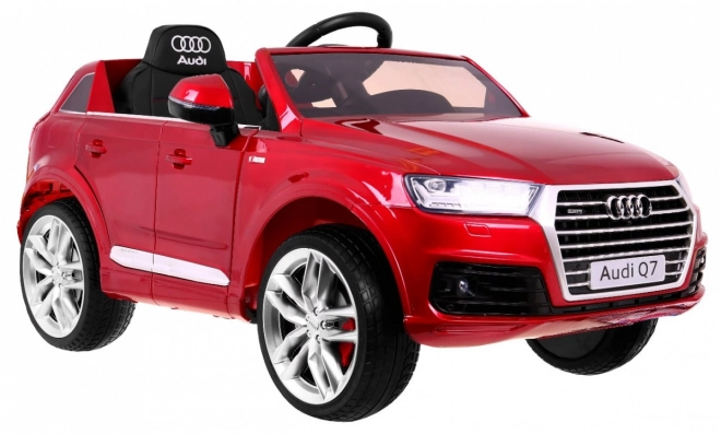 Audi Q7 Quattro S-Line mit Batterie Roter Lack + Fernbedienung + Langsamer Start + EVA + MP3 Radio