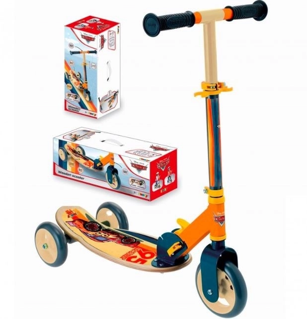 Smoby dreirädriger Kinderroller Cars Holz