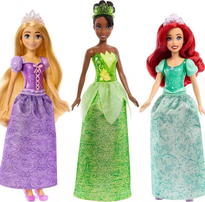 Mattel Disney Prinzessinnen Set mit 3 Puppen: Arielle, Tiana, Rapunzel