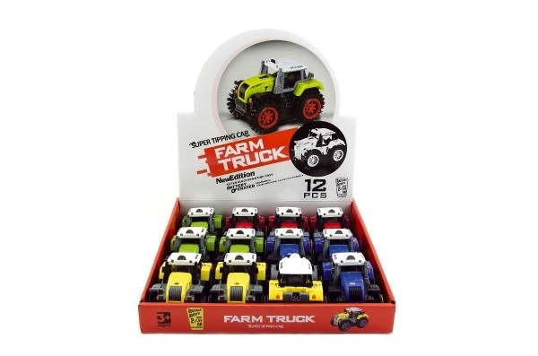Traktor Kippmodell Plastik 10cm bunte Mischung mit Batterie