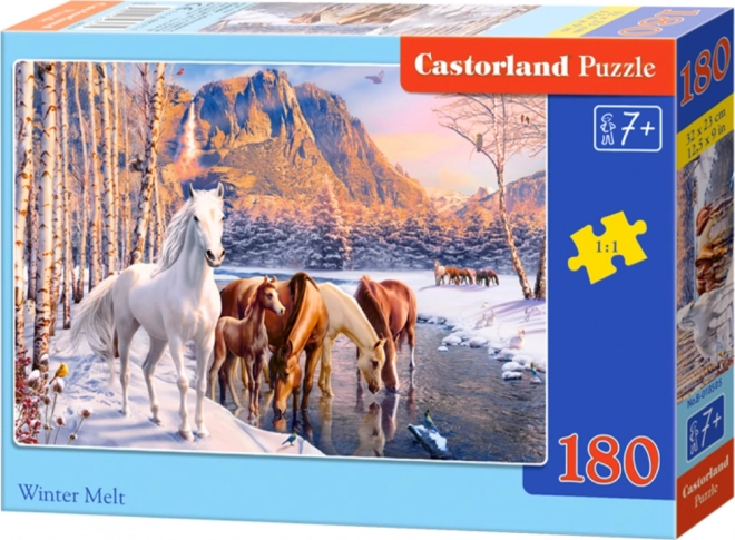 Farbenfrohes Puzzle Winter Melt 180 Teile