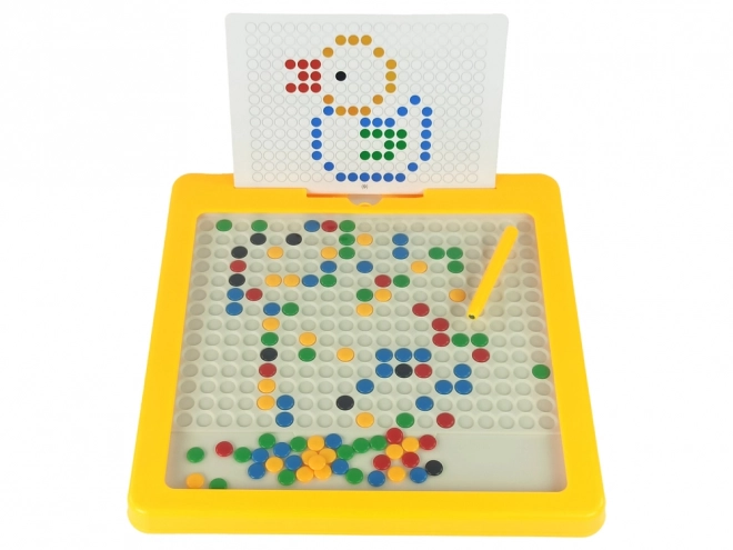 Magnetische Tafel Gelb mit 100 Perlen