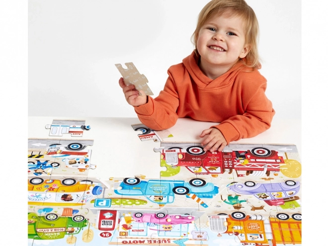 Puzzle 40-teilig MOTO PUZZLE AUTOS