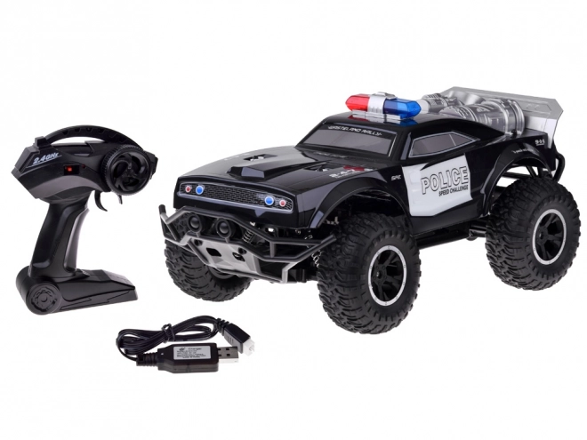 Großer ferngesteuerter Monstertruck POLIZEI Beleuchtung mit Fernbedienung RC0626
