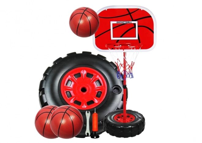 Regulierbarer Basketballkorb mit Ball und Pumpe 1,7m