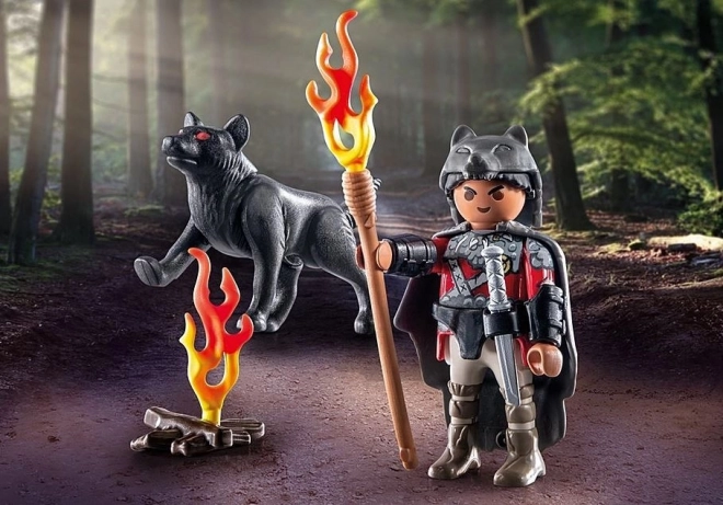 Playmobil Krieger mit Wolf