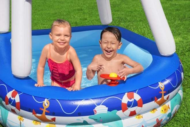 Bestway Familienpool mit Sonnendach und Lenkrad