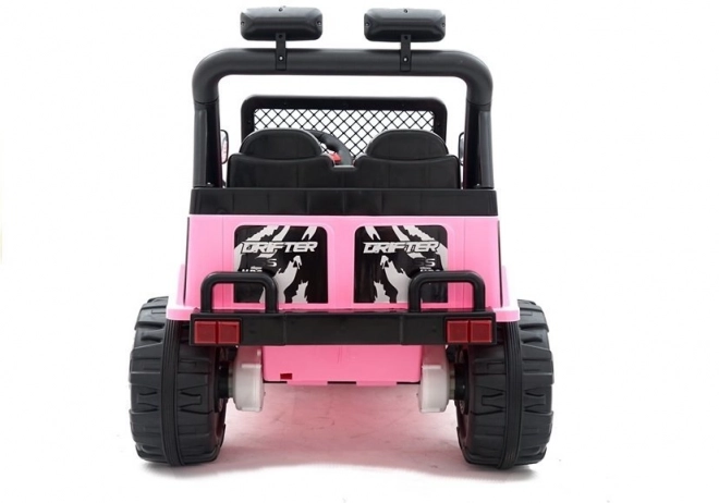 Schwarzes Akku-Geländewagen für Kinder – Rosa