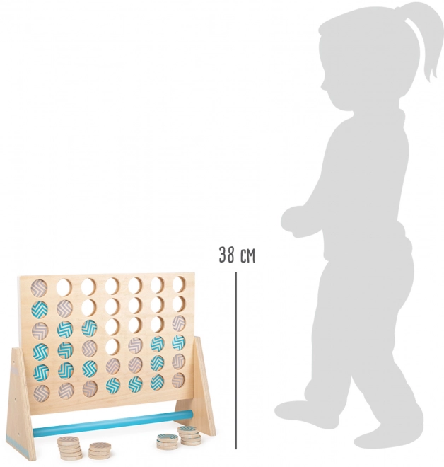 Klassisches Vier-Gewinnt-Spiel XXL aus Holz